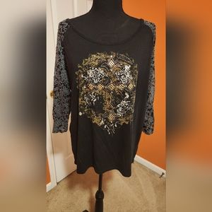 BUCKLE Womens 3/4 sleeve shirt Size XL